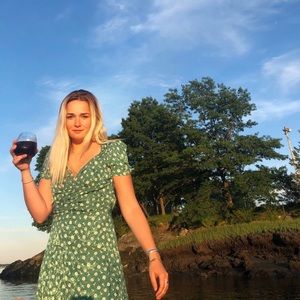 free people green mini dress